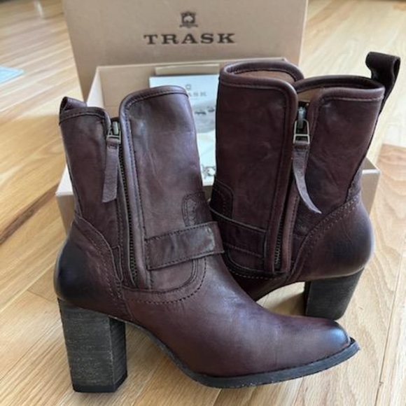 Trask Shoes - 🎉HP🥳 NIB!! Trask Becca Brown Leather Boots